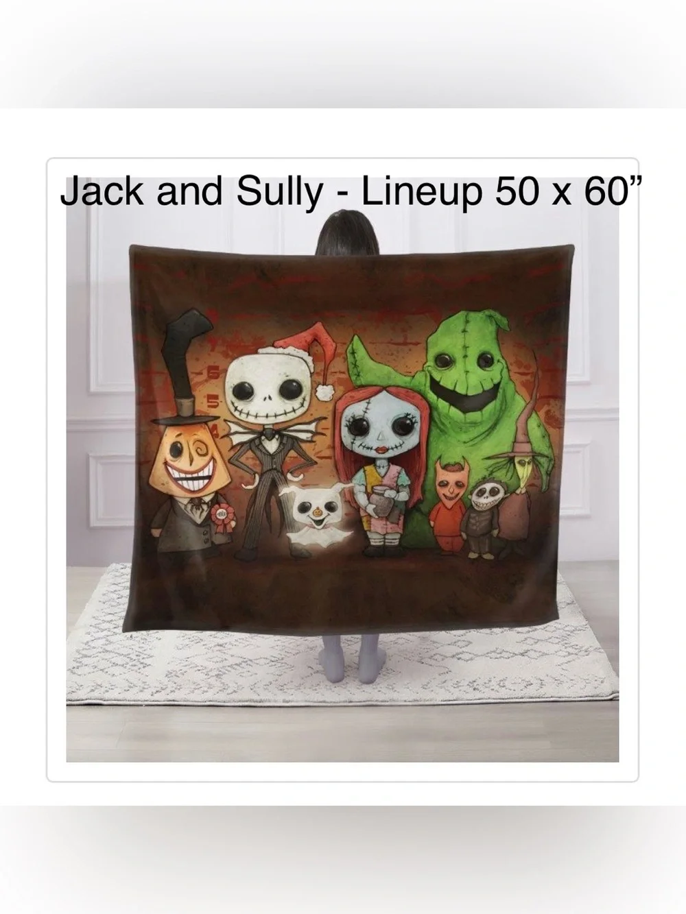 Nightmare Before Christmas Throw Blanket 50x60 Jack Skellington NWT